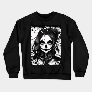 Rockin' Black and White: Get Rockin' with Our Stunning Collection of Gothic and Dark Art Crewneck Sweatshirt